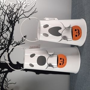 Metal Halloween Ghost Candle Lanterns Vases Jack O' Lantern Indoor Outdoor Cute